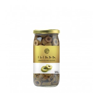 Ελιές Ροδέλες Πράσινες σε γυάλινο βάζο "ILIADA" 370gr