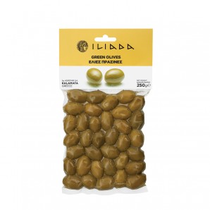 Ελιές Πράσινες σε φάκελο vacuum "ILIADA" 250gr