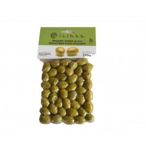 Βιολογικές Πράσινες ελιές σε φάκελο vacuum "ILIADA" 250gr