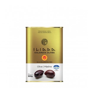 Ελιές Π.Ο.Π. Καλαμών Ξυδιού Μετ.δοχείο "ILIADA" 500gr